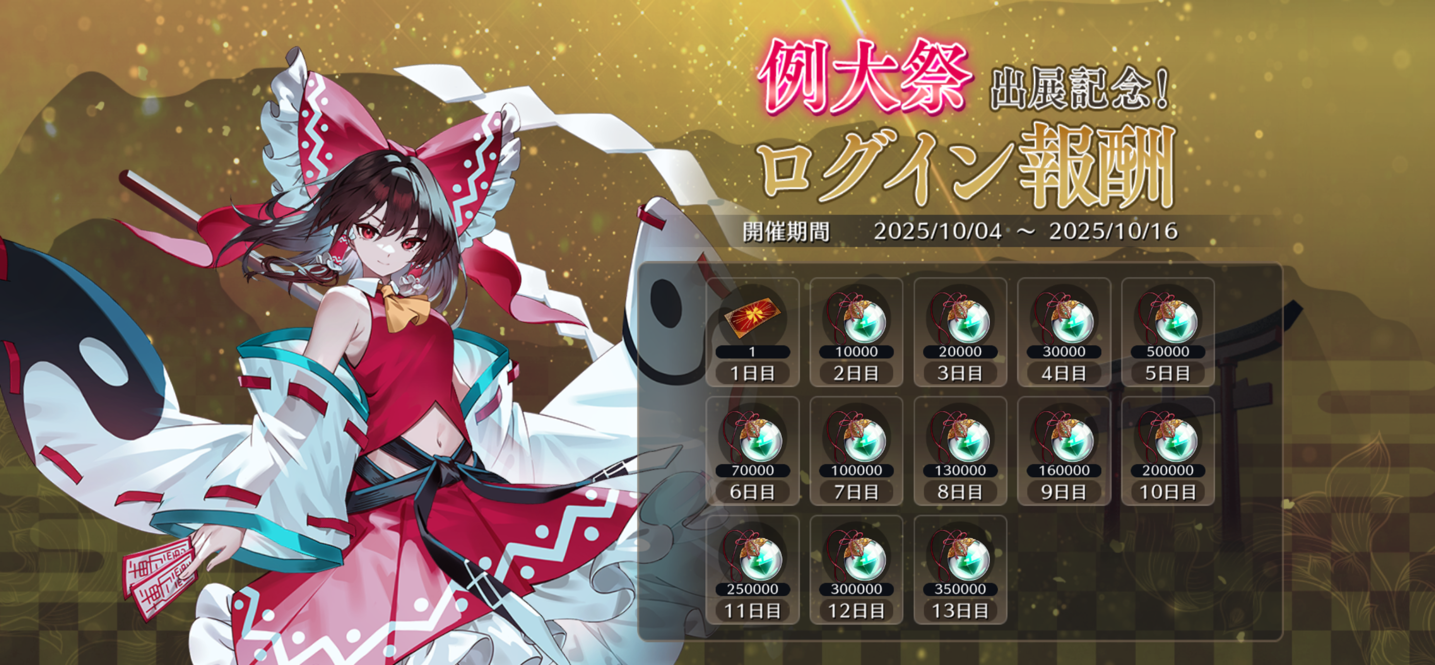 特別ログイン報酬